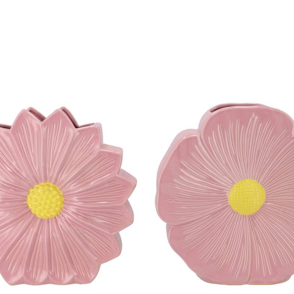 Keramik Vase mix Daisy rosa 40x11x40cm