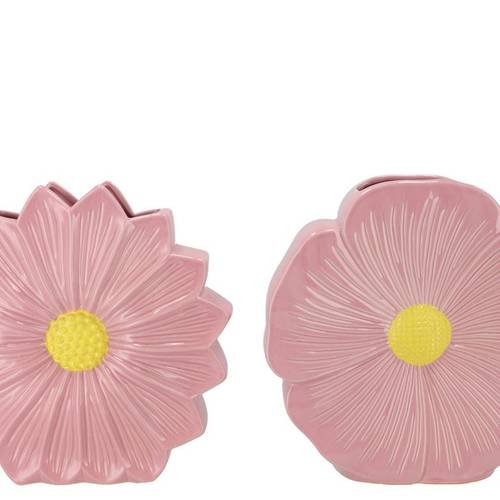 Keramik Vase mix Daisy rosa 40x11x40cm