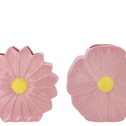 Keramik Vase mix Daisy rosa 40x11x40cm
