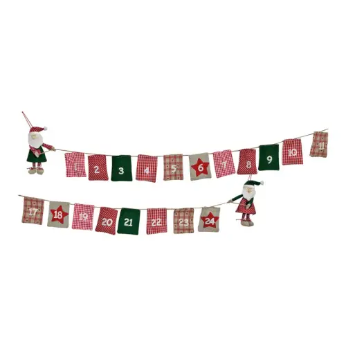 Adventskalender Textil 24 Säckchen 250cm