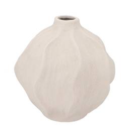 Keramik Vase Lisboa Wave weiss 26x26x26cm