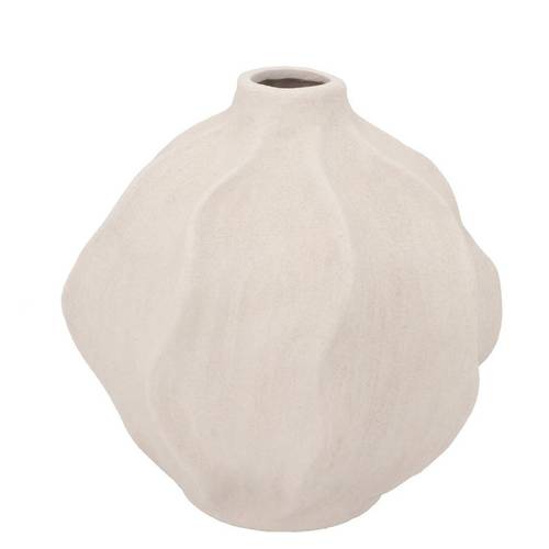 Keramik Vase Lisboa Wave weiss 26x26x26cm
