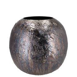 Zink Vase Noah schwarz 14x14x13cm