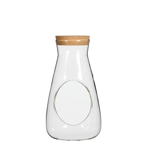 Glas Flasche mit Kork+Loch D12cm H22cm