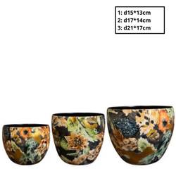 Übertopf Berry 3/Set D21cm H16cm