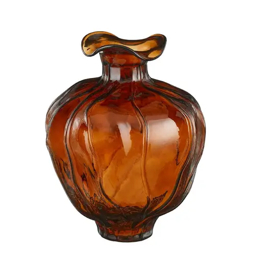Glas Vase Veneta braun D26cm H30.5cm