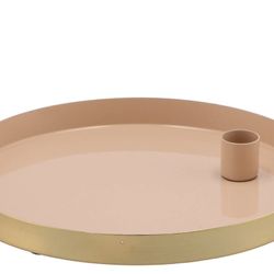 Kerzenständer Teller sand 22x2,5cm