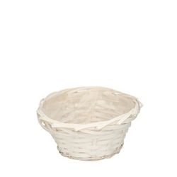Korb Rund weiss D20cm H10cm