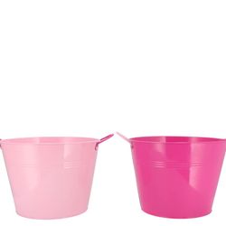 Zink Eimer fuchsia/rosa mix D19cm H16cm