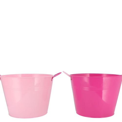 Zink Eimer fuchsia/rosa mix D19cm H16cm