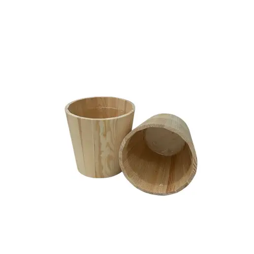 Holz Übertopf natur D15cm H15cm