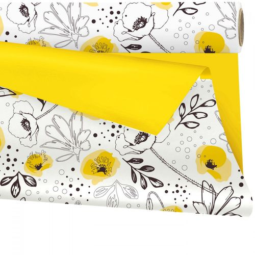 Folie Rolle 80cm Duo Matt Lilou gelb 25m