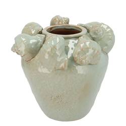 Keramik Vase Shella grün 24x24x23cm