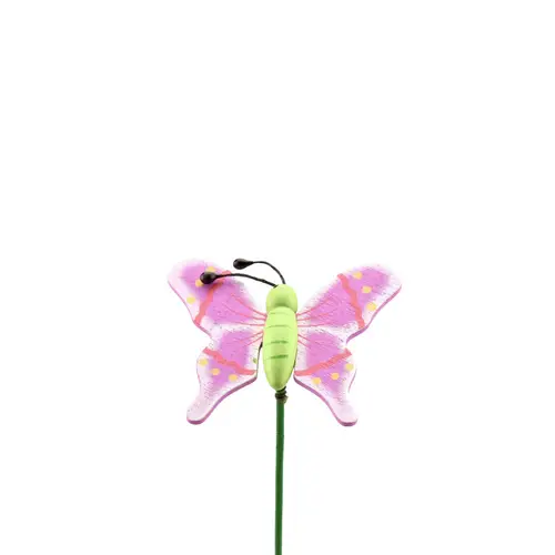 Schmetterling auf Stab lila L20cm 05cm