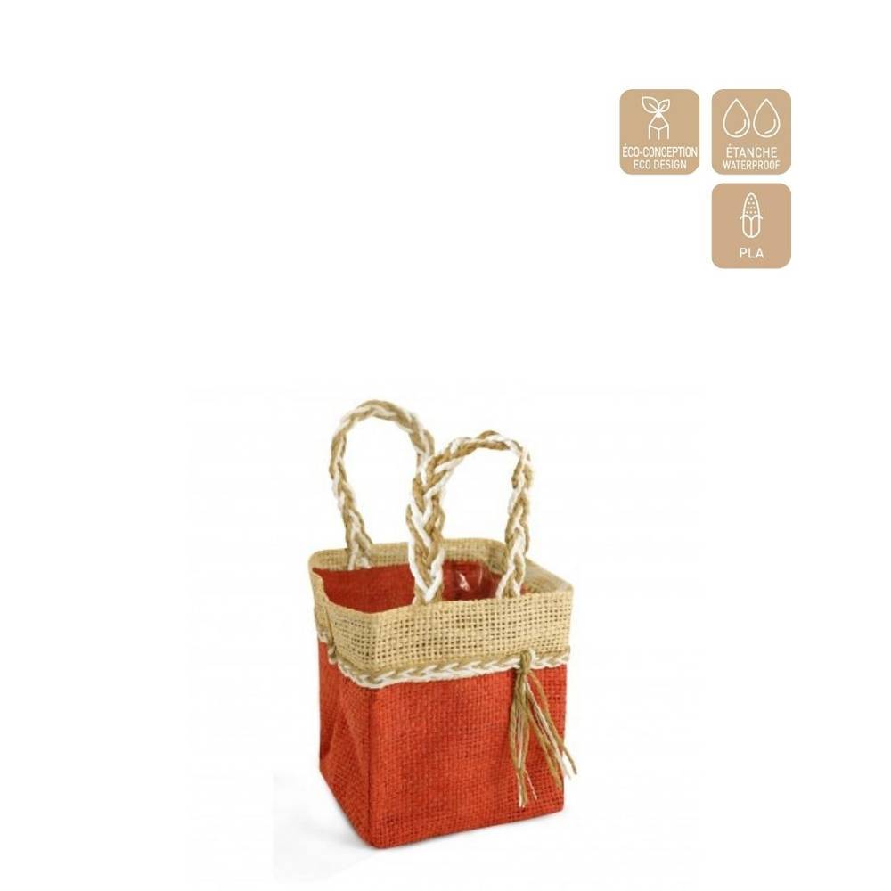 Tasche Mooréa rot 11x11x12.5cm Eco