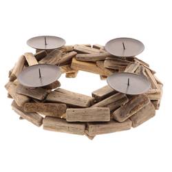 Kerzenständer Davos Holz D30cm H07cm