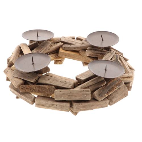 Kerzenständer Davos Holz D30cm H07cm