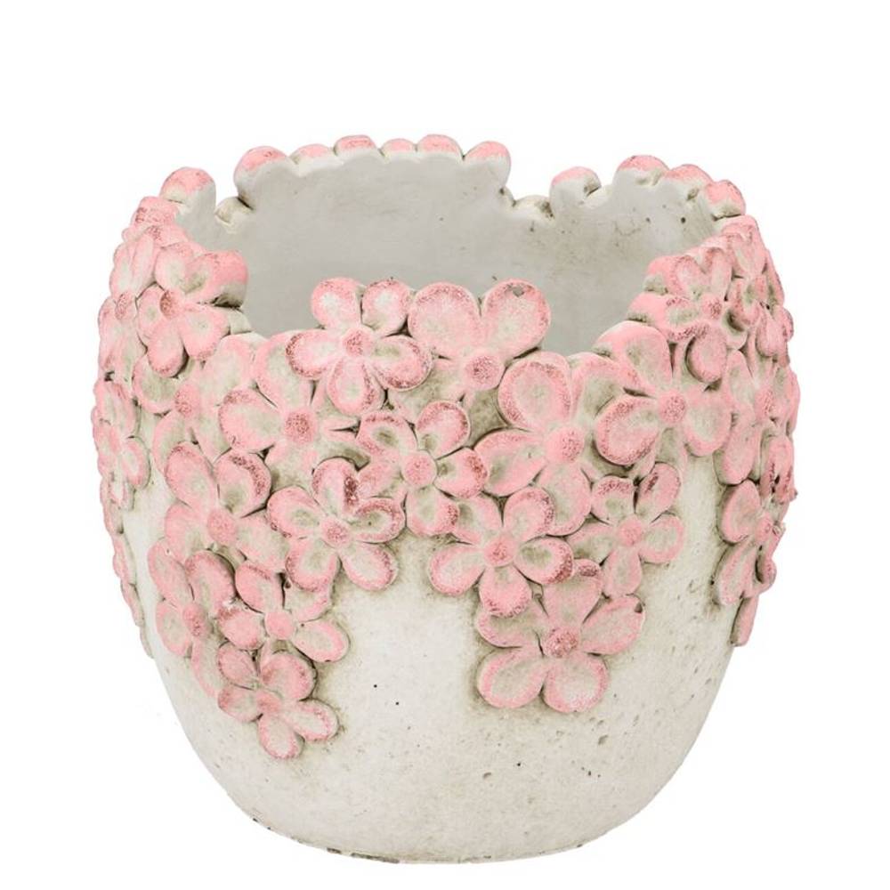 Beton Übertopf Dante Bloom rosa 15x15x13cm