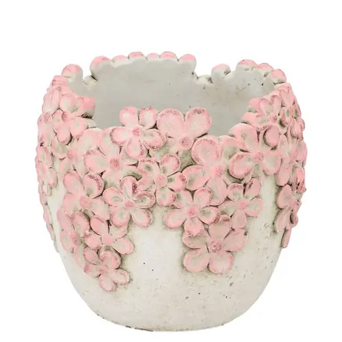 Beton Übertopf Dante Bloom rosa 15x15x13cm