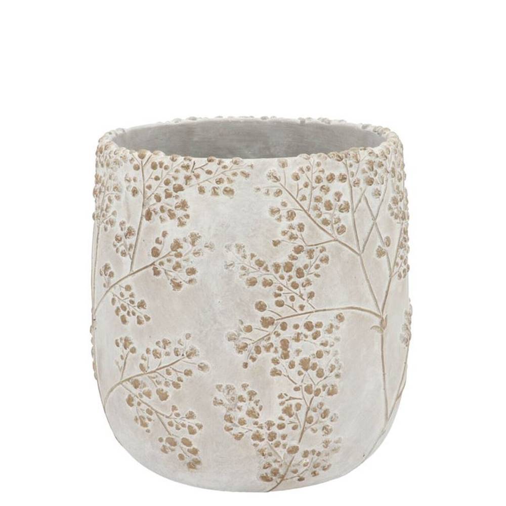 Keramik Übertopf Alaska Gypsy grau 14x14x13cm