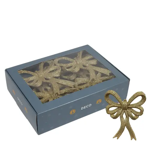 Schleife gold 13x11cm x12