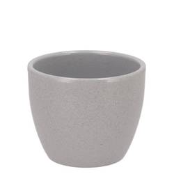 Keramik Übertopf Stein grau D07cm H07cm