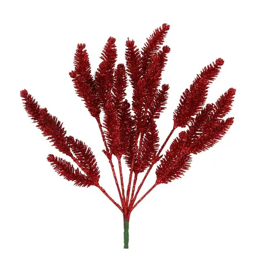 Branch auf Draht Jolly Glitter rot L31cm