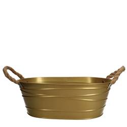Zink Übertopf Julia gold 30x18x11cm