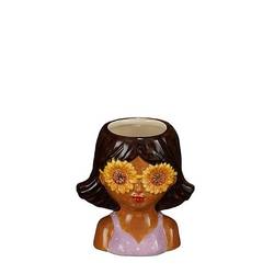 Keramik Übertopf Woman 10x07x10cm