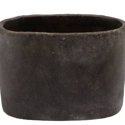 Keramik Übertopf Iron Stone grau 28x16x20cm