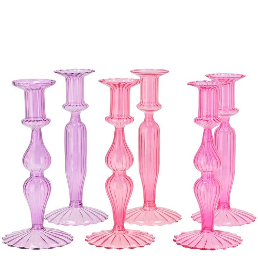 Kerzenständer Pretty rosa mix D09cm H20cm