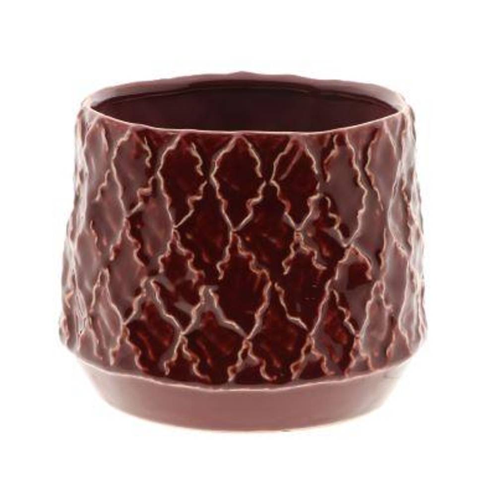 Keramik Übertopf Zaria rot D17.5cm H14.5cm