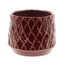 Keramik Übertopf Zaria rot D17.5cm H14.5cm