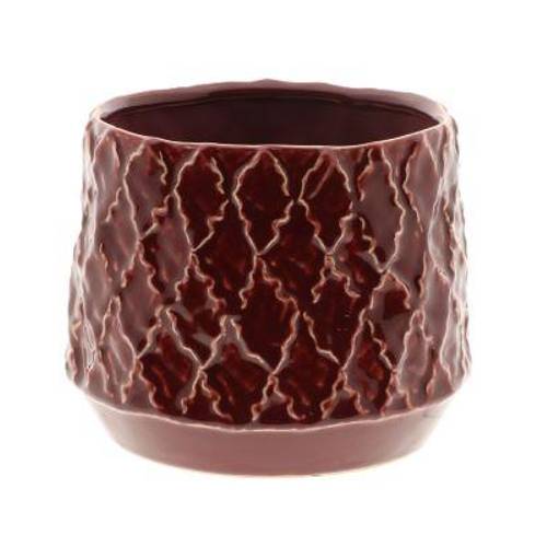 Keramik Übertopf Zaria rot D17.5cm H14.5cm