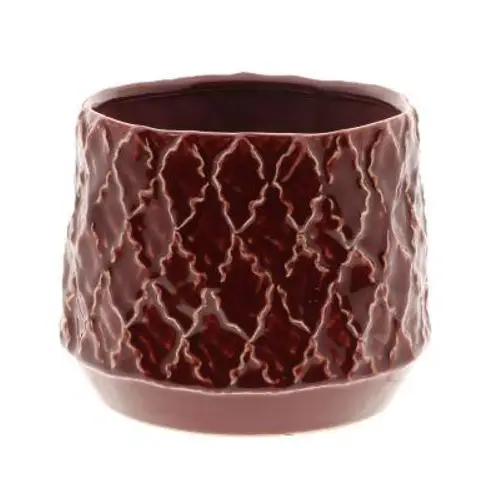 Keramik Übertopf Zaria rot D17.5cm H14.5cm
