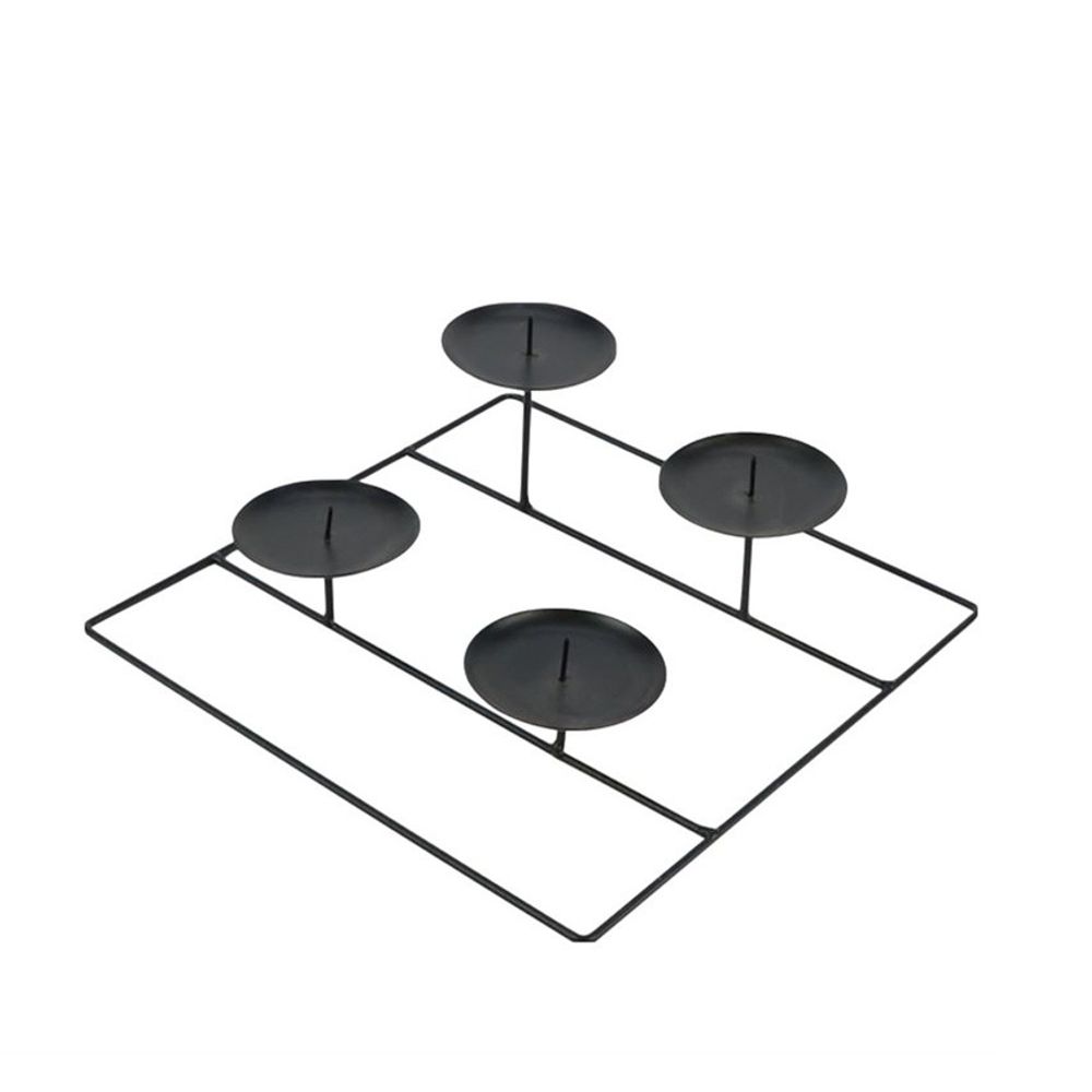 Kerzenständer Eisen schwarz 38/38x10cm