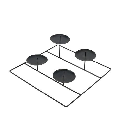 Kerzenständer Eisen schwarz 38/38x10cm