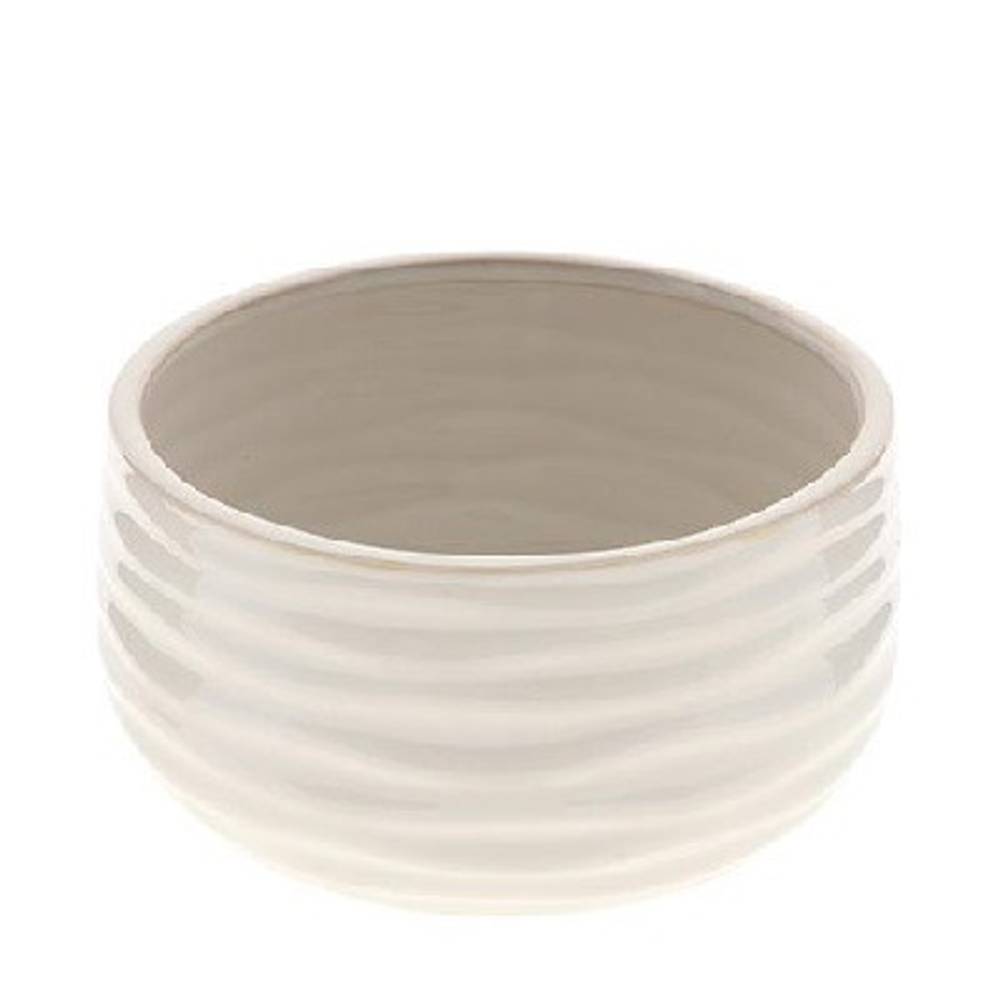 Keramik Übertopf Benny creme D23cm H10cm 