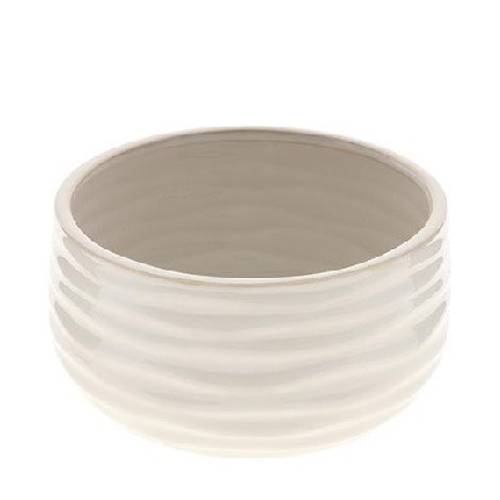 Keramik Übertopf Benny creme D23cm H10cm 