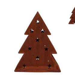 Deko Laterne Baum Scottish Rost 30x08x38cm