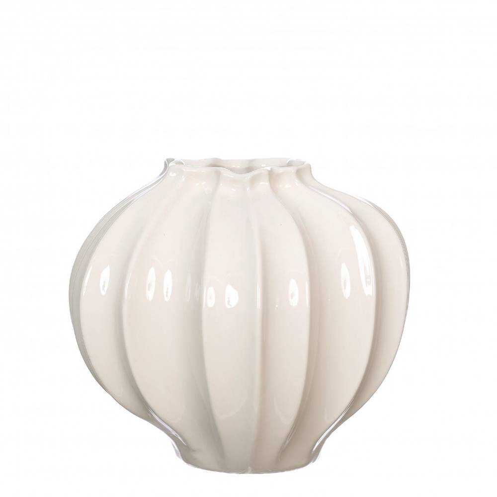 Keramik Vase Liva creme D20cm H20cm