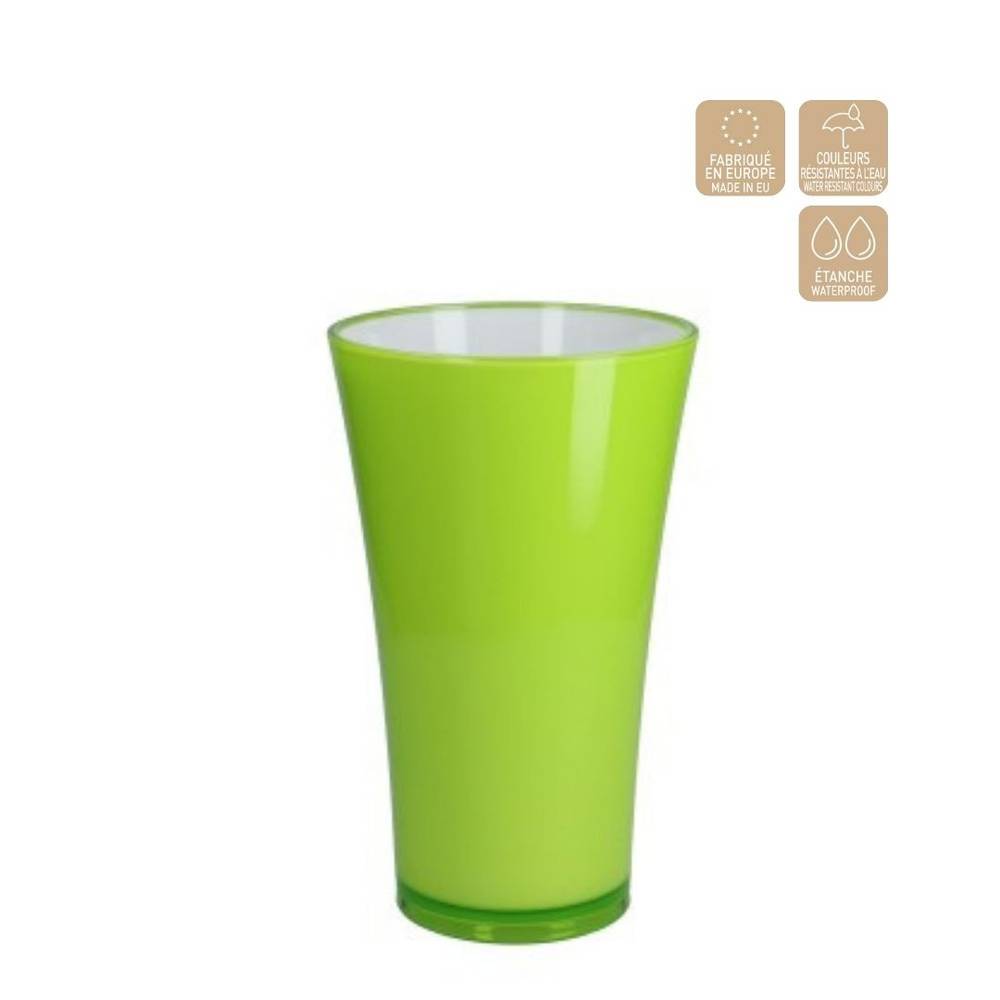 Kunststoff Vase Fizzy hell grün D16cm H27cm