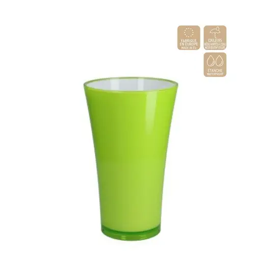 Kunststoff Vase Fizzy hell grün D16cm H27cm
