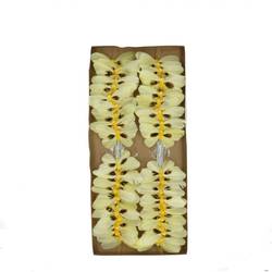 Schmetterling auf Draht gelb 09cm x48