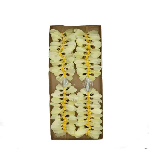 Schmetterling auf Draht gelb 09cm x48