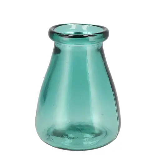 Glas Vase Tulpe grün 15x15x20cm