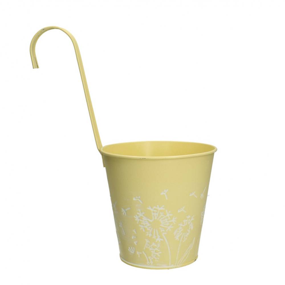 Zink Hängetopf Celo gelb D14cm H29cm
