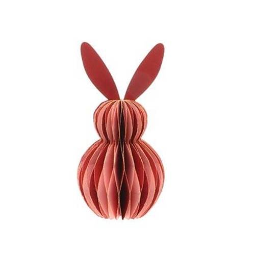 Osterhase faltbar rot D07cm H15cm