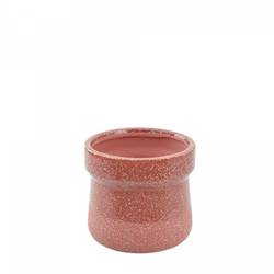 Keramik Übertopf Speckled rot D10.5cm H12cm