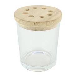 Glas Vase arrangieren D13cm H09cm